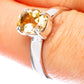 Value Faceted Citrine Ring Size 7.5 (925 Sterling Silver) R3062