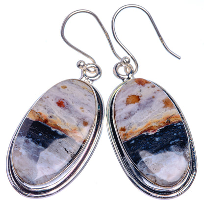 Ocean Jasper Earrings 1 3/4" (925 Sterling Silver) E432982