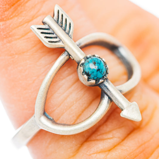 Mojave Turquoise Arrow Ring Size 6.75 (.925 Sterling Silver)