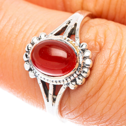 Carnelian Ring Size 6.75 (925 Sterling Silver) R5616
