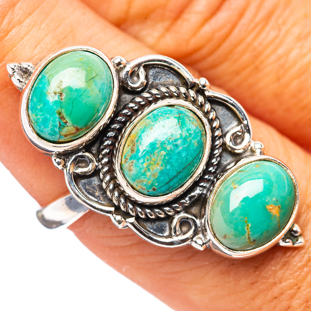 Mohave Turquoise Ring Size 7 Adjustable (.925 Sterling Silver)