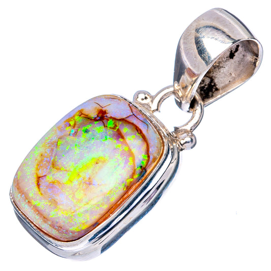 Rare Sterling Opal Pendant 1 1/8" (925 Sterling Silver) P42953