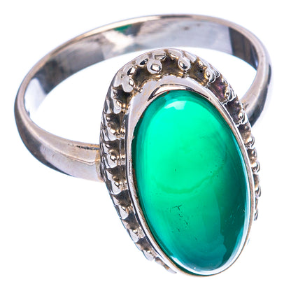 Green Onyx Ring Size 6.75 (925 Sterling Silver) R4871