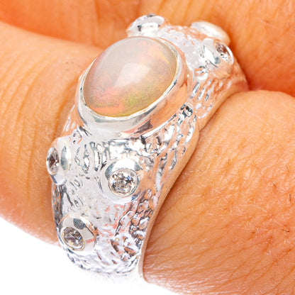 Rare Ethiopian Opal Ring Size 7.75 (925 Sterling Silver) R146042