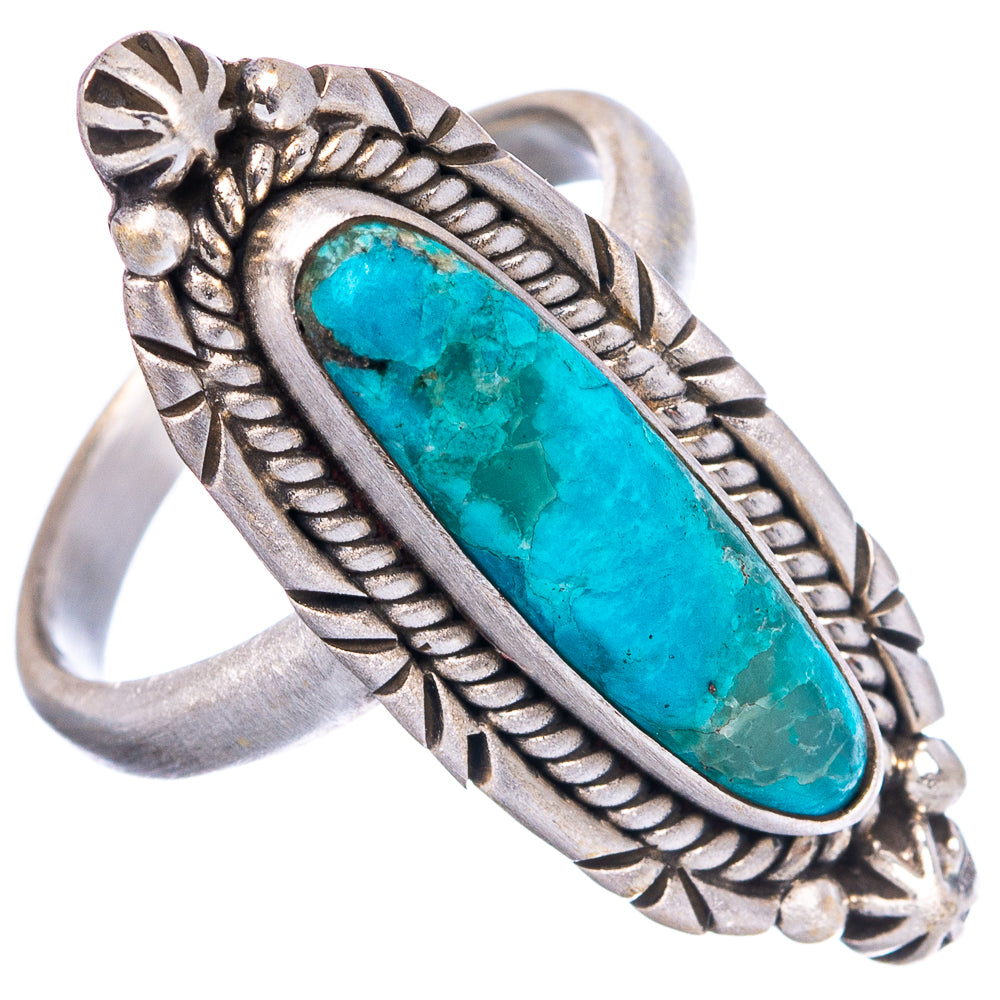 Mohave Turquoise Ring Size 7 Adjustable (.925 Sterling Silver)