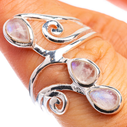 Rainbow Moonstone Ring Size 6.75 (925 Sterling Silver) RING143257
