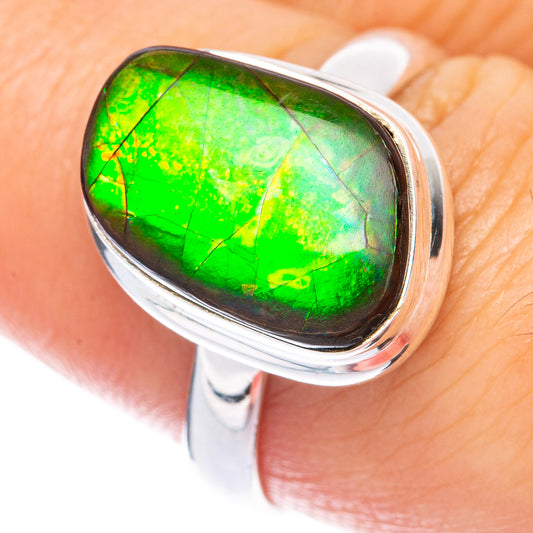Ammolite Ring Size 8 (925 Sterling Silver) R144977