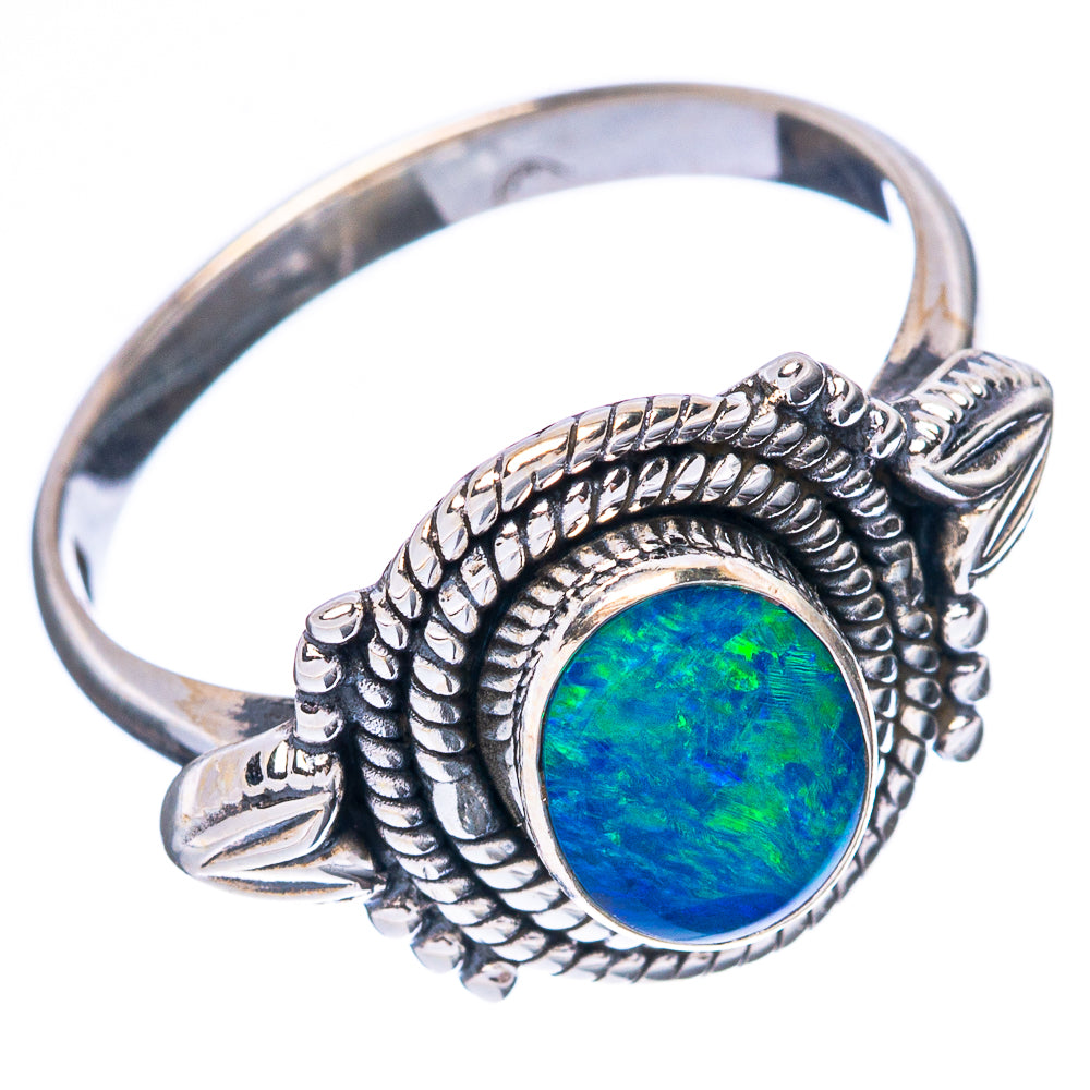 Rare Doublet Opal Ring Size 7.25 (925 Sterling Silver) R4292