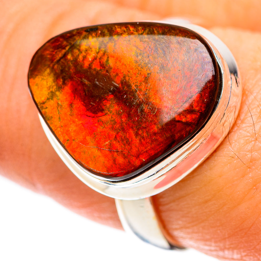 Canadian Ammolite Ring Size 8.25 (925 Sterling Silver) RING138330