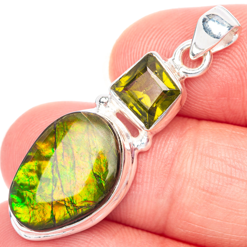 Canadian Ammolite Pendant 1 1/2" (925 Sterling Silver) PD39849