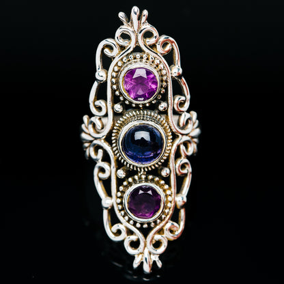 Premium Iolite, Amethyst Ring Size 8.75 (.925 Sterling Silver)