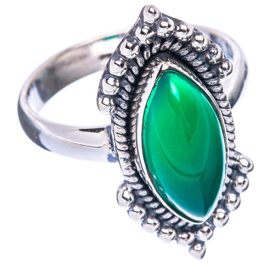 Green Onyx 925 Sterling Silver Ring Size 6.75 (925 Sterling Silver) R5389