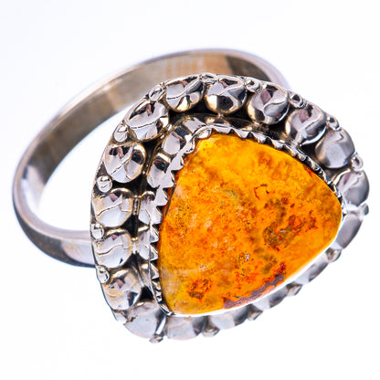 Bumble Bee Jasper Ring Size 8.5 (925 Sterling Silver) R3995