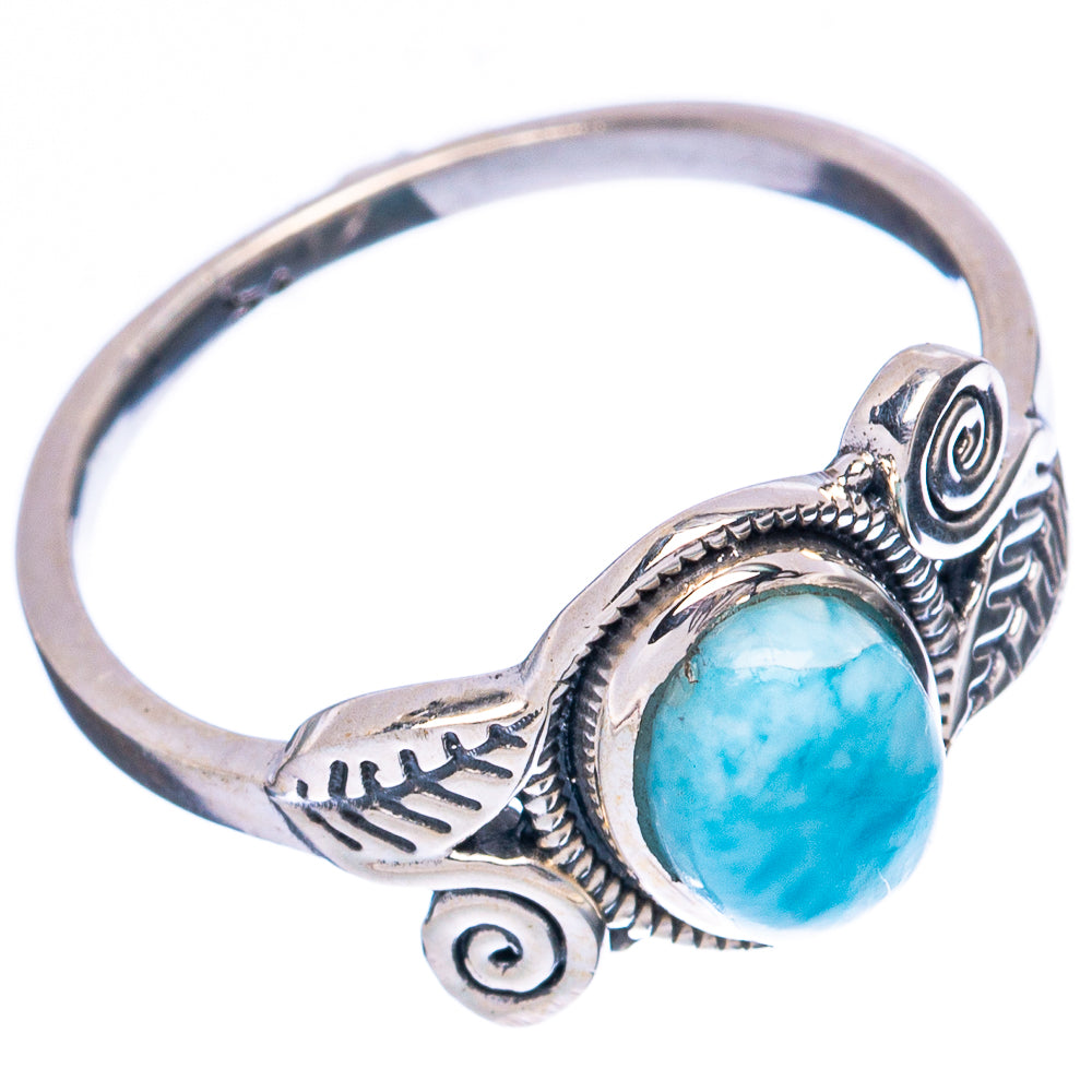 Larimar Dainty Ring Size 6 (925 Sterling Silver) R3412