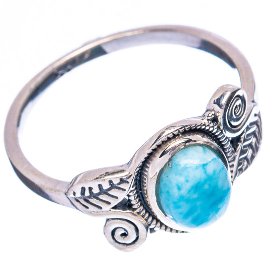 Larimar Dainty Ring Size 6 (925 Sterling Silver) R3412
