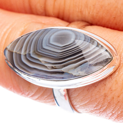 Botswana Agate Ring Size 8.25 (925 Sterling Silver) R2884