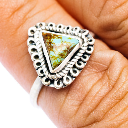 Southwestern Style Royston Turquoise Ring Size 6.75 (.925 Sterling Silver)