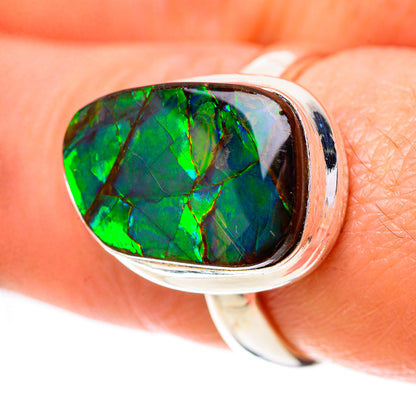 Canadian Ammolite Ring Size 7.5 (925 Sterling Silver) RING139739
