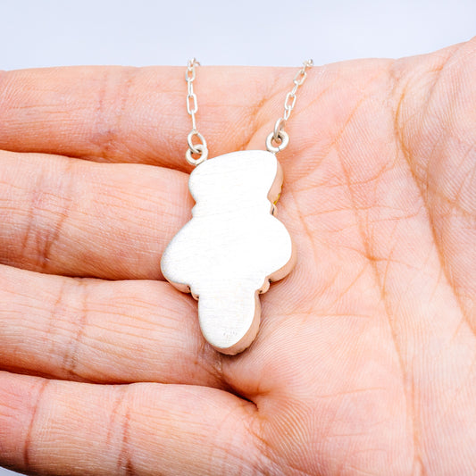 Hubei Turquoise, Honey Dahlia Turquoise Necklace 12 to 18" (.925 Sterling Silver)