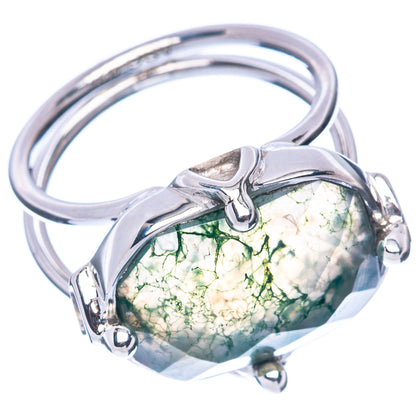 Premium Green Moss Agate 925 Sterling Silver Ring Size 5.75 (925 Sterling Silver) R2683