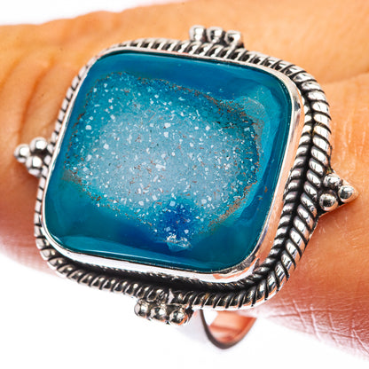 Large Blue Chalcedony Ring Size 11.25 (925 Sterling Silver) R142490