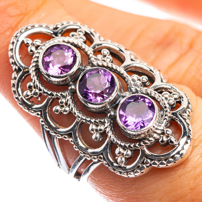 Faceted Amethyst Ring Size 6.5 (925 Sterling Silver) RING143425