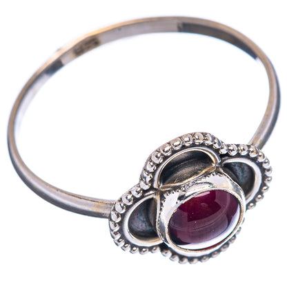 Dainty Garnet Ring Size 9 (.925 Sterling Silver)
