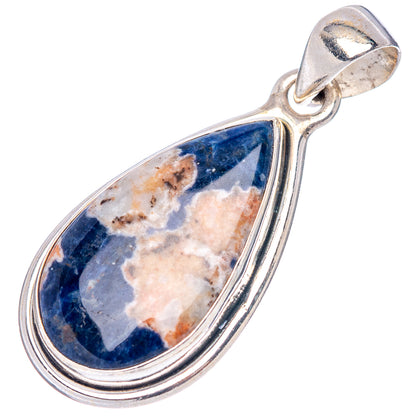 Sodalite Pendant 1 1/2" (.925 Sterling Silver)