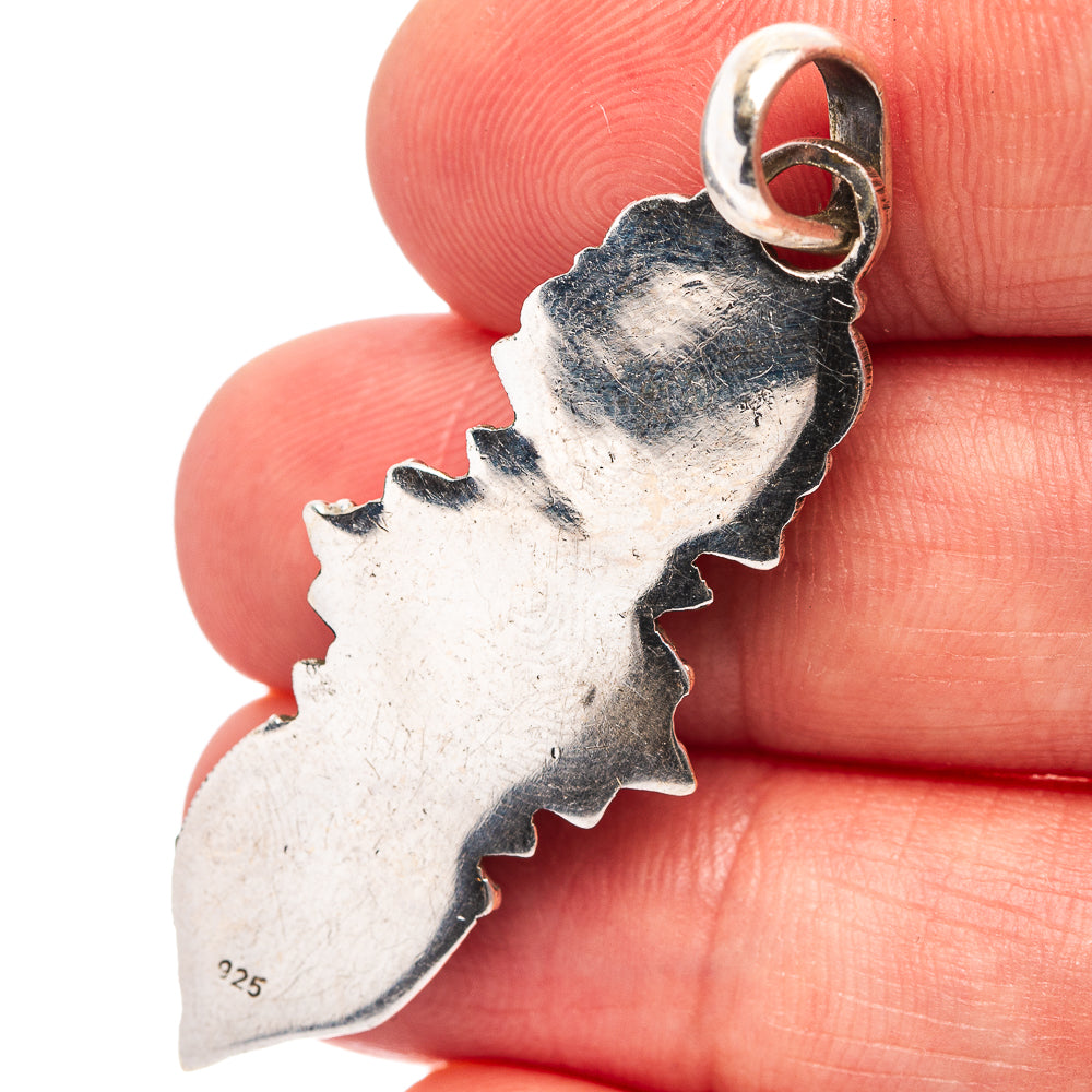 Mohave Turquoise Pendant 1 7/8" (.925 Sterling Silver)