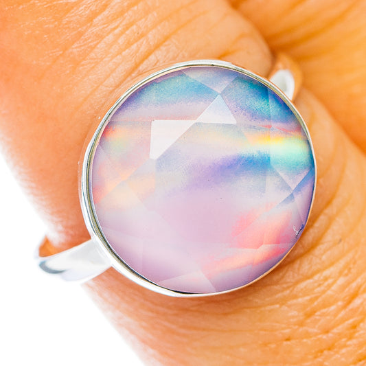 Aurora Opal Ring Size 9.5 (.925 Sterling Silver)