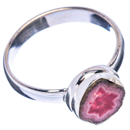 Rare Rhodochrosite Stalactite Ring Size 7.75 (925 Sterling Silver) R2989