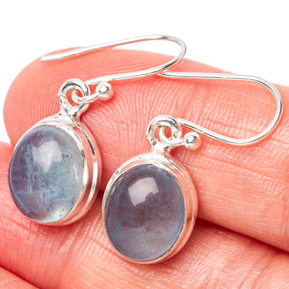Aquamarine Earrings 1 1/8" (925 Sterling Silver) E1490