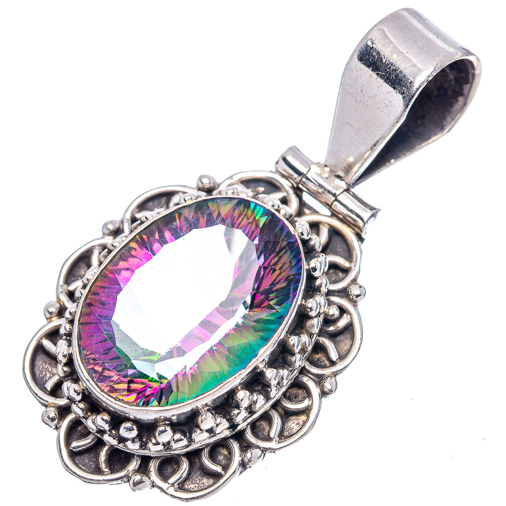 Mystic Topaz Pendant 1 5/8" (.925 Sterling Silver)