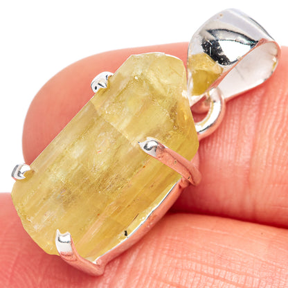 Rare Hiddenite Pendant 1" (925 Sterling Silver) P41668