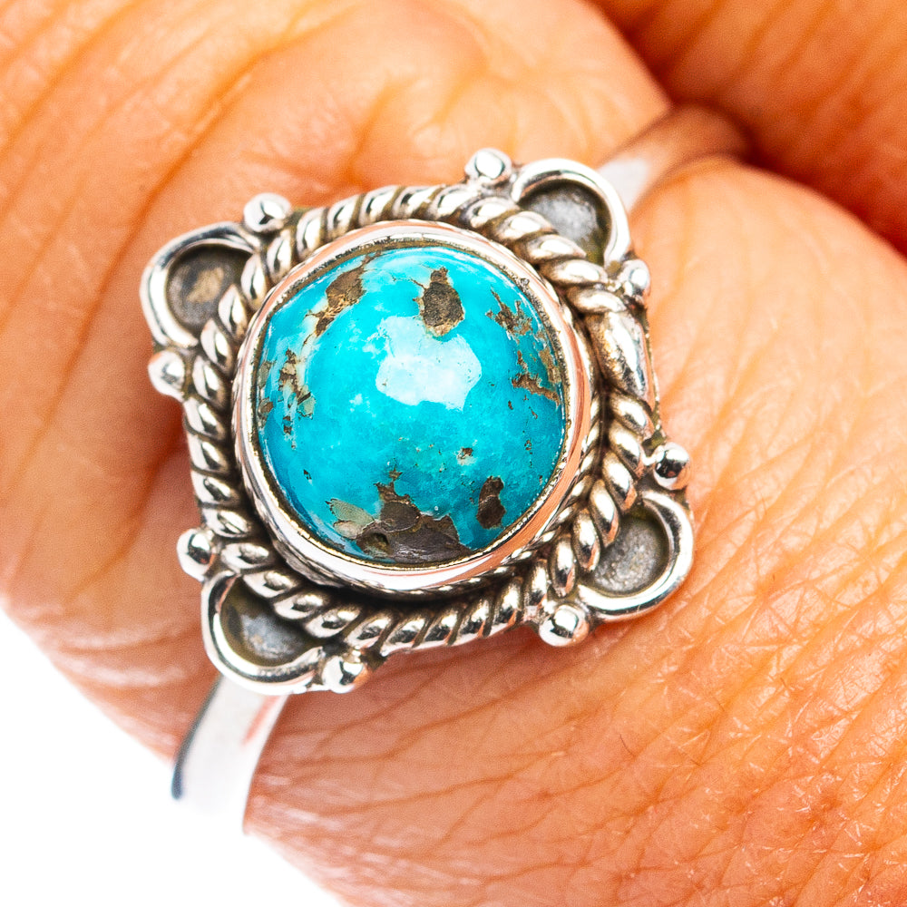 Sonoran South Hill Turquoise Dainty Ring Size 8.75 (.925 Sterling Silver)