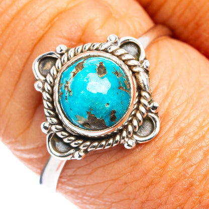 Sonoran South Hill Turquoise Dainty Ring Size 8.75 (.925 Sterling Silver)