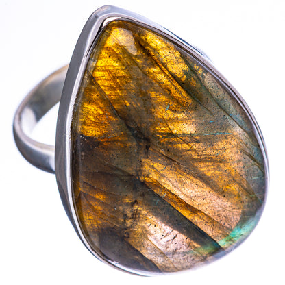 Labradorite Ring Size 9 (925 Sterling Silver) R3803