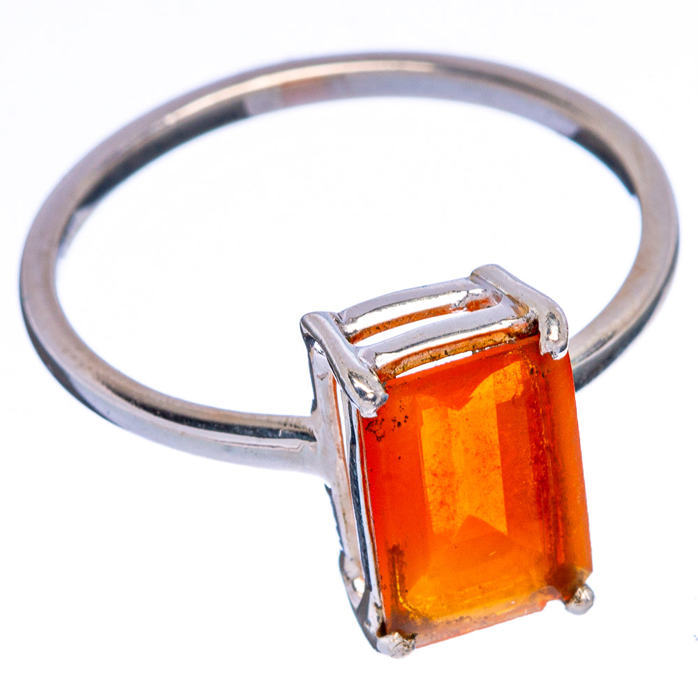 Rare Mexican Fire Opal Ring Size 7.75 (925 Sterling Silver) R146629