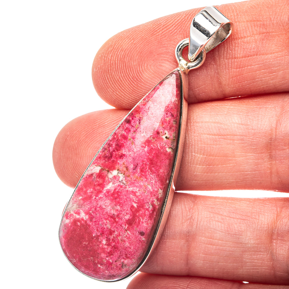 Thulite Pendant 2 1/8" (.925 Sterling Silver)