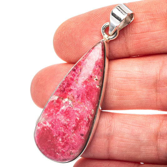 Thulite Pendant 2 1/8" (.925 Sterling Silver)
