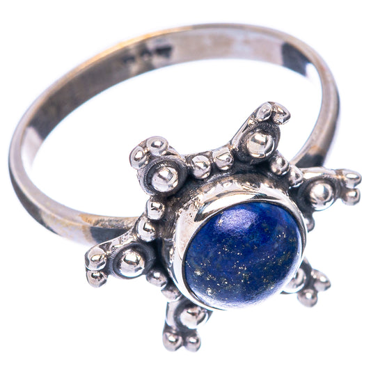 Lapis Lazuli Flower 925 Sterling Silver Ring Size 6.75 (925 Sterling Silver) R5487