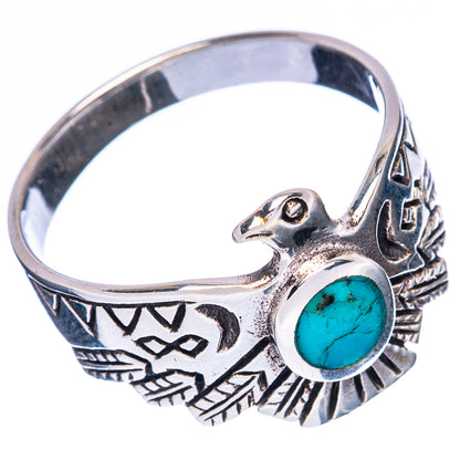 Rare Arizona Turquoise Eagle Ring Size 10.5 (925 Sterling Silver) R3250