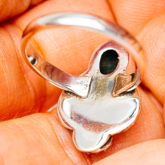 Southwestern Style Black Onyx Ring Size 6.75 (.925 Sterling Silver)