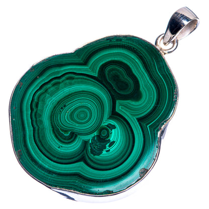 Malachite 925 Sterling Silver Pendant 2"