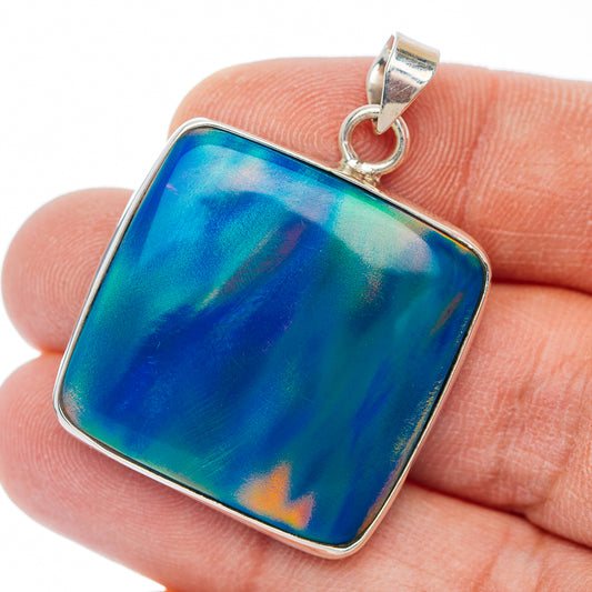 Aurora Opal Pendant 1 1/2" (.925 Sterling Silver)