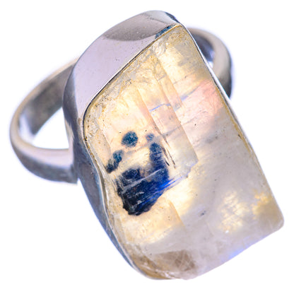 Raw Rainbow Moonstone Ring Size 6.75 (925 Sterling Silver) R142700