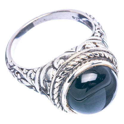 Black Onyx Ring Size 8 (925 Sterling Silver) R4837