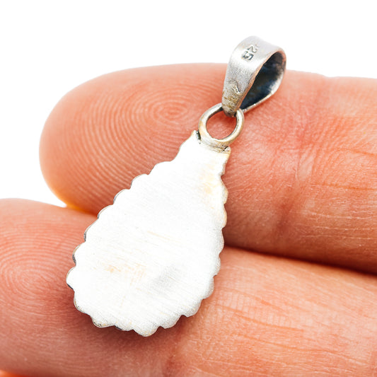 Scalloped .925 sterling silver pendant back with loop bail