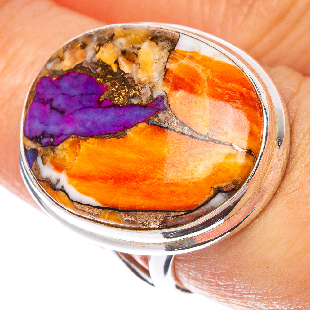 Spiny Oyster Turquoise Ring Size 7 (925 Sterling Silver) R1597