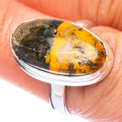 Bumble Bee Jasper Ring Size 6.75 (925 Sterling Silver) R2920
